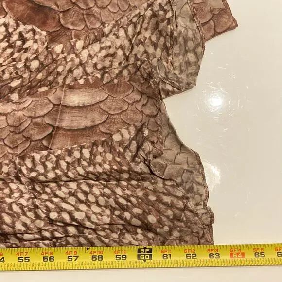 NWOT ALEXIS Dress XS”Elysia”Silk Satin A-Line High-Low Snake Beads-Tie Halter - Picture 10 of 11